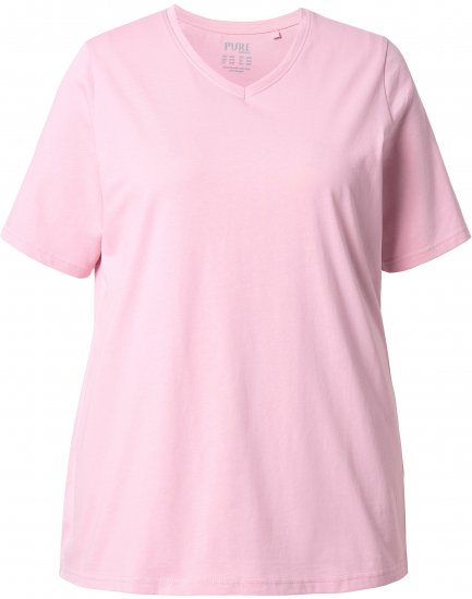 Ulla Popken Eco Cotton Basic T-Shirt 2-Pack Grey/Pink - Camisetas - 