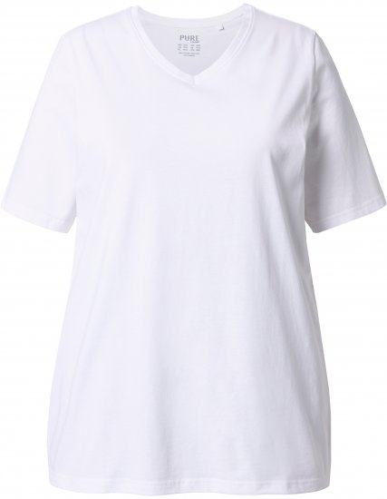 Ulla Popken Eco Cotton Basic T-Shirt 2-Pack Green/White - Camisetas - 