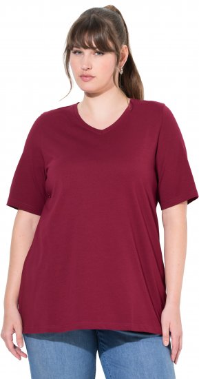 Ulla Popken Eco Cotton Basic T-Shirt 2-Pack Red/Navy - Camisetas - 