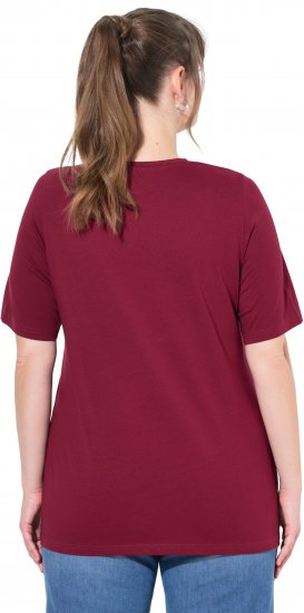 Ulla Popken Eco Cotton Basic T-Shirt 2-Pack Red/Navy - Camisetas - 