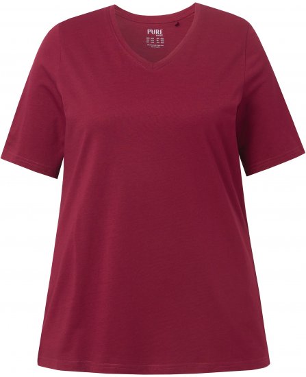 Ulla Popken Eco Cotton Basic T-Shirt 2-Pack Red/Navy - Camisetas - 