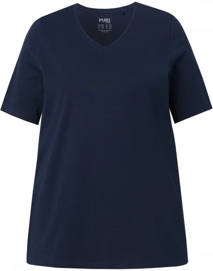 Ulla Popken Eco Cotton Basic T-Shirt 2-Pack Red/Navy - Camisetas - 