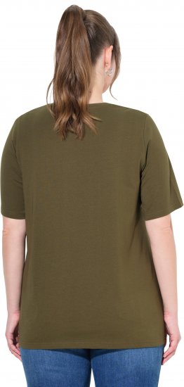 Ulla Popken Eco Cotton Basic T-Shirt 2-Pack Green/Black - Camisetas - 