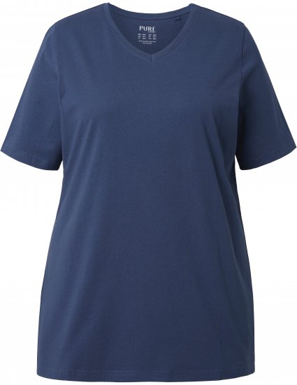 Ulla Popken Eco Cotton Basic T-Shirt 2-Pack Black/Red - Camisetas - 