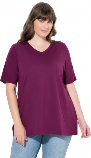 Ulla Popken Eco Cotton Basic T-Shirt 2-Pack Black/Red - Camisetas - 