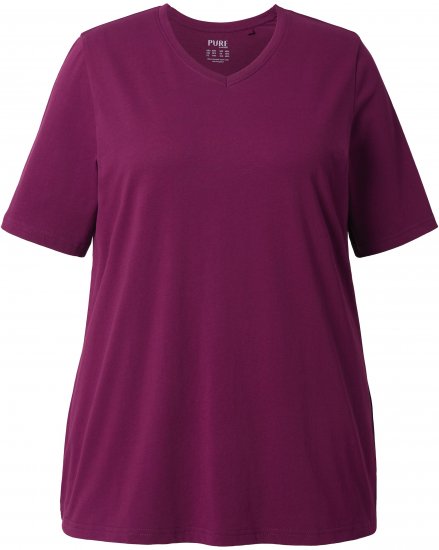 Ulla Popken Eco Cotton Basic T-Shirt 2-Pack Black/Red - Camisetas - 