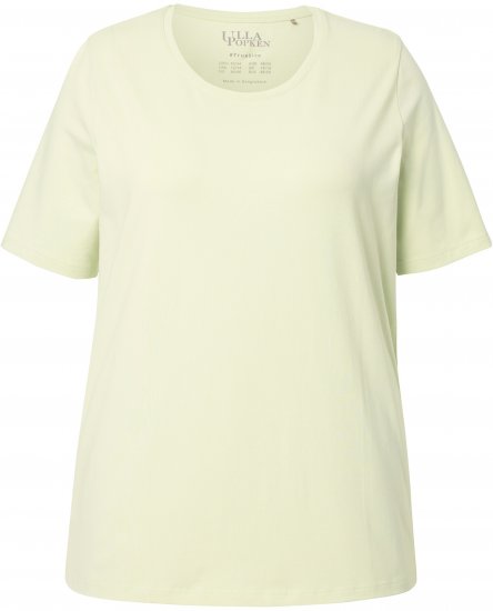 Ulla Popken Essential Round Neck Stretch Tee Pistachio - Camisetas - 