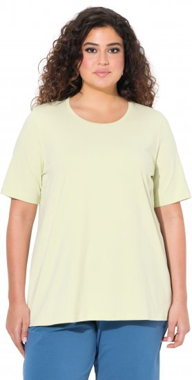 Ulla Popken Essential Round Neck Stretch Tee Pistachio - Camisetas - 