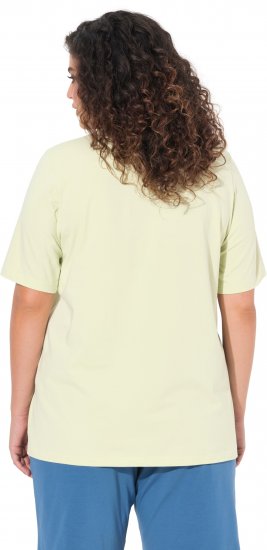 Ulla Popken Essential Round Neck Stretch Tee Pistachio - Camisetas - 