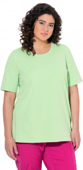 Ulla Popken Essential Round Neck Stretch Tee Light Green - Camisetas - 