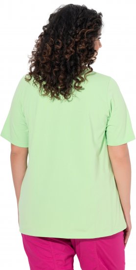 Ulla Popken Essential Round Neck Stretch Tee Light Green - Camisetas - 