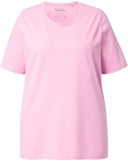 Ulla Popken Essential Round Neck Stretch Tee Pink - Camisetas - 