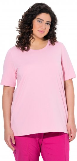 Ulla Popken Essential Round Neck Stretch Tee Pink - Camisetas - 