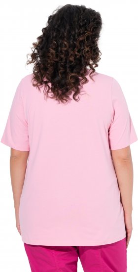 Ulla Popken Essential Round Neck Stretch Tee Pink - Camisetas - 