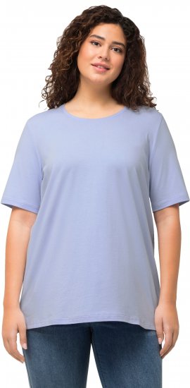 Ulla Popken Essential Round Neck Stretch Tee Sky Blue - Camisetas - 