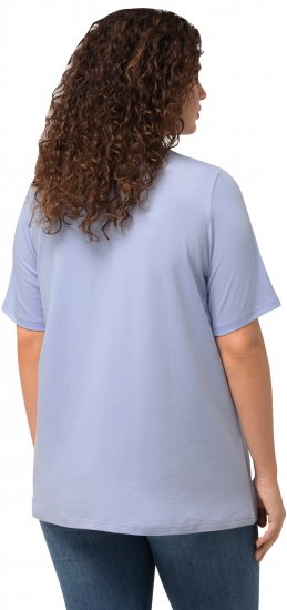 Ulla Popken Essential Round Neck Stretch Tee Sky Blue - Camisetas - 