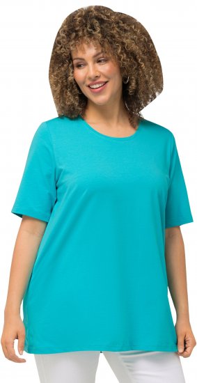 Ulla Popken Essential Round Neck Stretch Tee Black - Camisetas - 