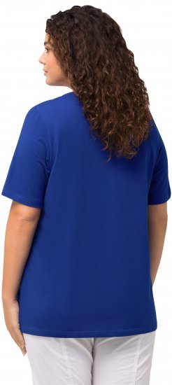 Ulla Popken Essential Round Neck Stretch Tee Cobalt Blue - Camisetas - 