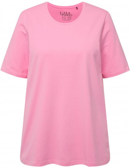 Ulla Popken Essential Round Neck Stretch Tee Light Pink - Camisetas - 