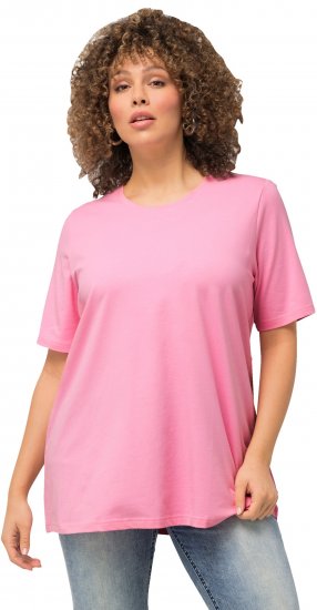 Ulla Popken Essential Round Neck Stretch Tee Light Pink - Camisetas - 