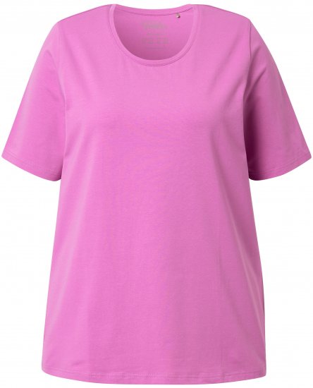 Ulla Popken Essential Round Neck Stretch Tee Cool Pink - Camisetas - 