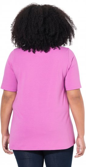 Ulla Popken Essential Round Neck Stretch Tee Cool Pink - Camisetas - 