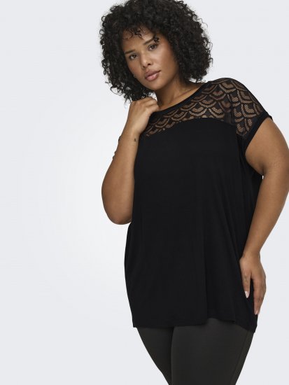 Only Carmakoma Flake Top Black - Tops - 