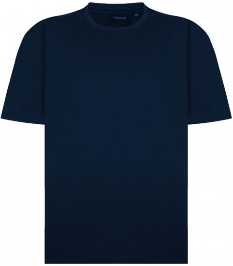 Espionage T015 Plain Crew Neck T-Shirt Navy - Camisetas - Camisetas - 2XL-14XL