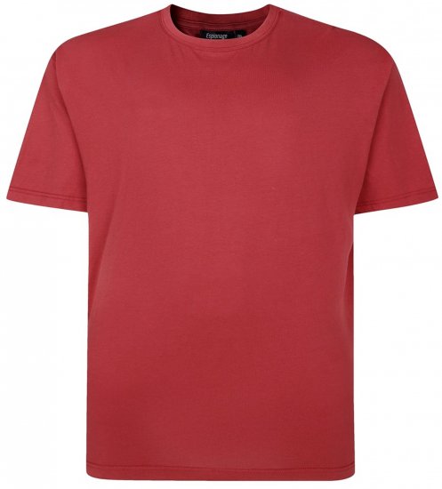Espionage T015 Plain T-Shirt Ruby - Camisetas - Camisetas - 2XL-14XL