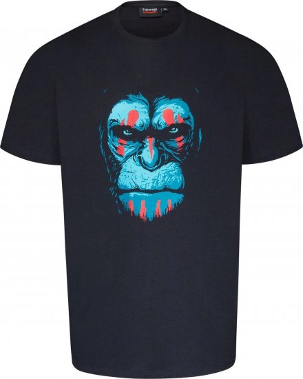 Espionage T415 Chimp Printed T-Shirt Navy - Camisetas con estampado - Camisetas con estampado - 2XL-8XL