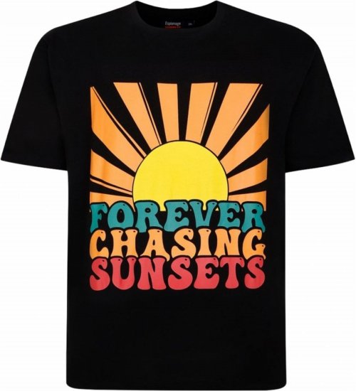Espionage T421 Chasing Sunset Printed T-Shirt - Camisetas - Camisetas - 2XL-14XL
