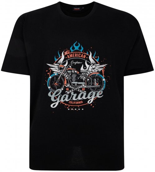 Espionage T426 Garage Printed T-Shirt Black - Camisetas con estampado - Camisetas con estampado - 2XL-8XL