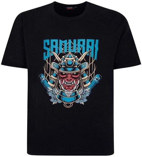 Espionage T429 Samurai Printed T-Shirt Navy - Camisetas con estampado - Camisetas con estampado - 2XL-8XL
