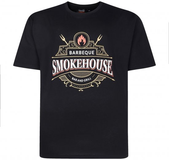 Espionage T437 Smokehouse Printed T-Shirt Black - Camisetas con estampado - Camisetas con estampado - 2XL-8XL