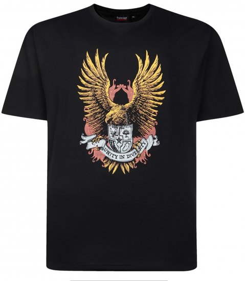 Espionage T442 Eagle Printed T-Shirt Black - Camisetas - Camisetas - 2XL-14XL