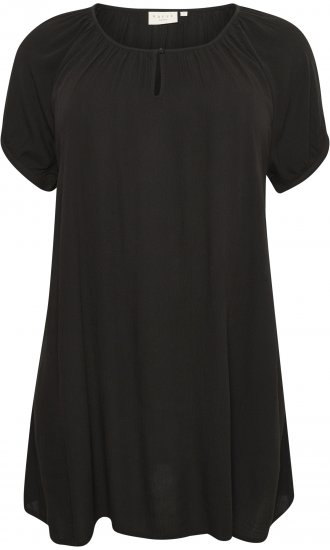 Kaffe Curve Ami Manga corta Túnica Negro intenso - Camisetas - 