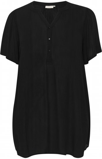 Kaffe Curve Ami Puff Túnica Negro intenso - Camisetas - 