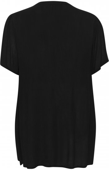 Kaffe Curve Ami Puff Túnica Negro intenso - Camisetas - 