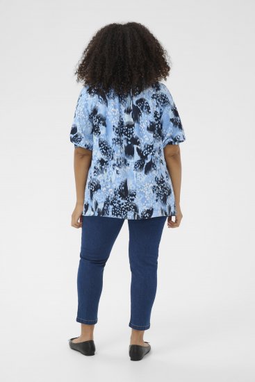 Kaffe Curve Aliana Tunic Blue Flower Animal - Blusones - 