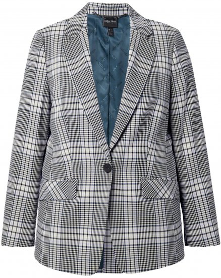 Ulla Popken Blazer De Cuadros Verde - Blazers - 
