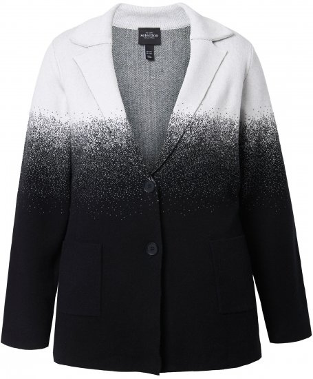 Ulla Popken Blazer De Punto Con Degradado De Color Negro/Blanco - Blazers - 