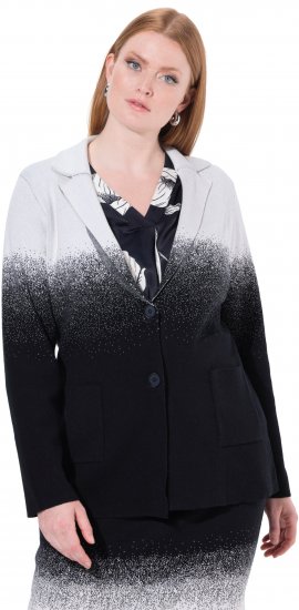 Ulla Popken Blazer De Punto Con Degradado De Color Negro/Blanco - Blazers - 