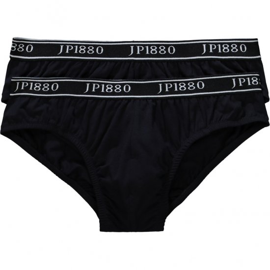 JP1880 Briefs Stretch Cotton 2-Pack Black - Ropa interior - Ropa interior 2XL-8XL