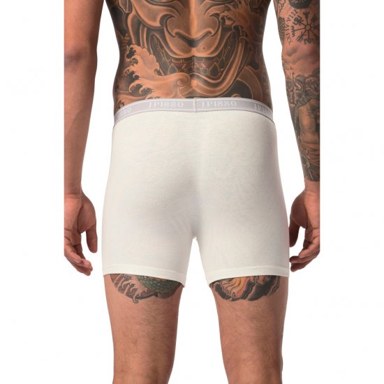JP1880 Boxershorts Flexnamic OEKO-TEX Mid 2-Pack Grey/Off-White - Ropa interior - Ropa interior 2XL-8XL