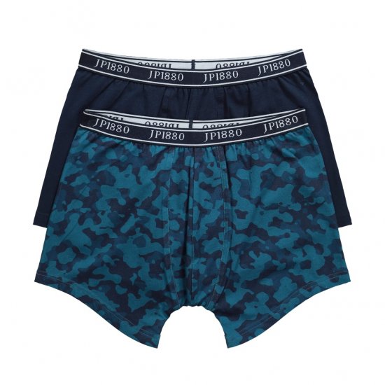 JP1880 Boxershorts Flexnamic OEKO-TEX Mid 2-Pack Blue - Ropa interior - Ropa interior 2XL-8XL