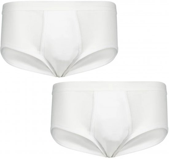 Adamo Royal Fine Ribbed Briefs 2-Pack White - Ropa interior - Ropa interior 2XL-8XL