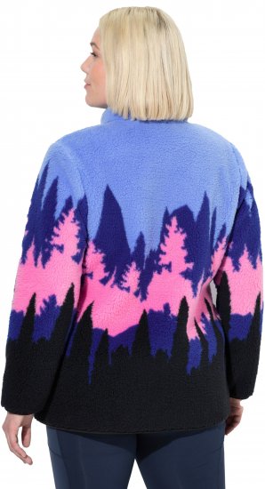 Ulla Popken Alpine Landscape Fleece Jacket Cloud Blue - Sudaderas y hoodies - 
