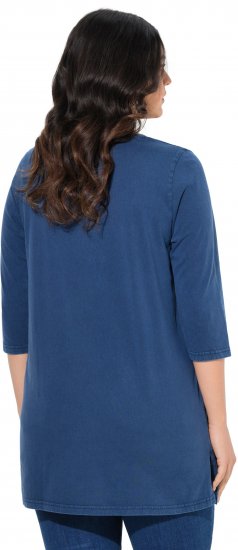 Ulla Popken Floral Print 3/4 Sleeve V-Neck Tee Mint Green - Camisetas estampadas para mujer - 