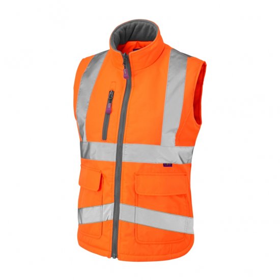 Leo Sandymere EcoViz Women's Bodywarmer Orange - Ropa de trabajo - 