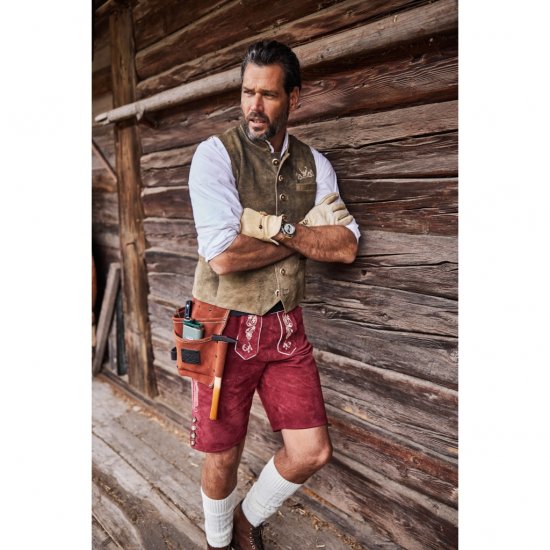 JP1880 Vest Goat Suede Traditional Moss Green - Ropa de fiesta - Ropa de fiesta – Para celebrar con estilo y comodidad